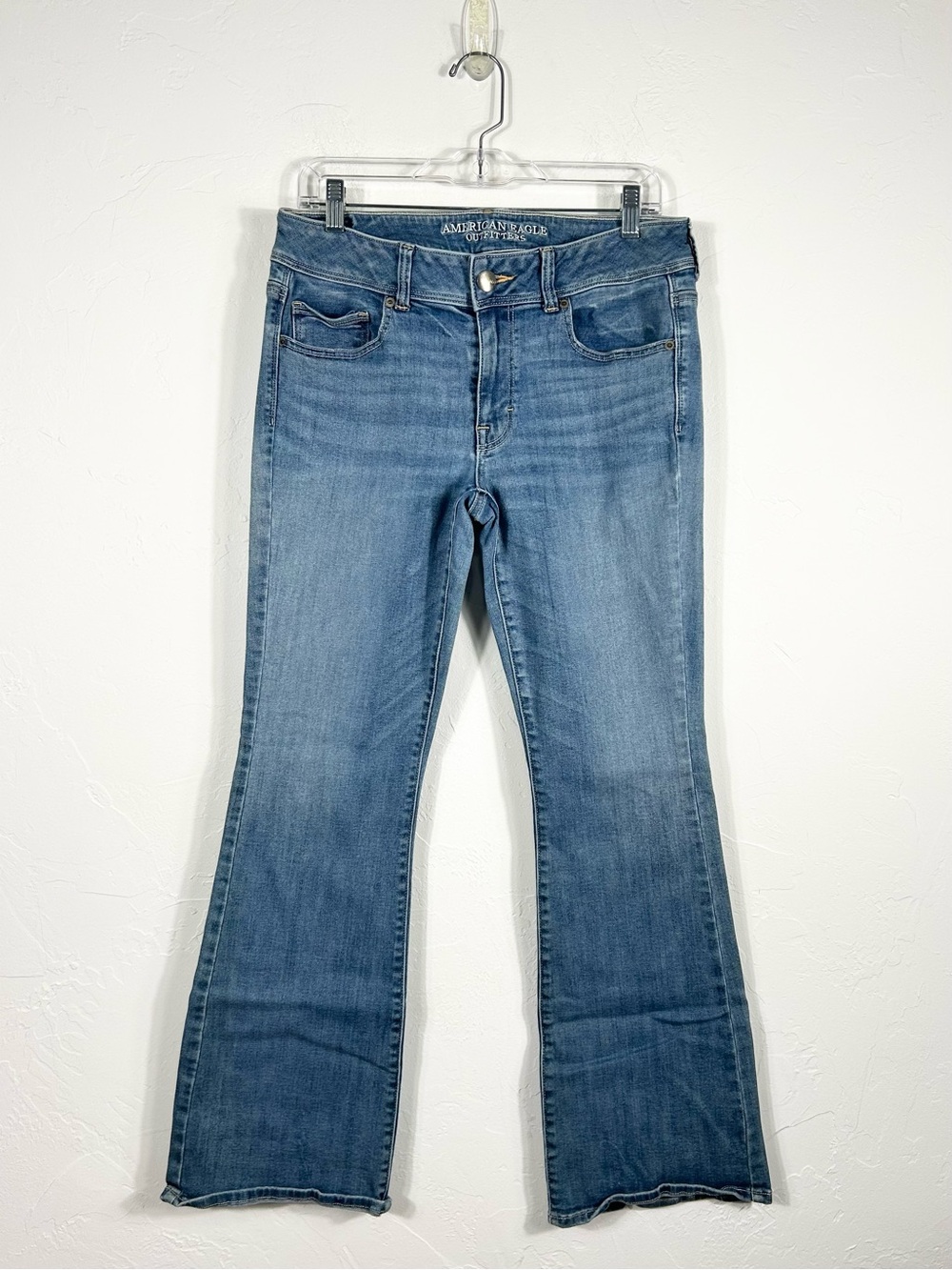 American Eagle Super Stretch Kick Boot Jeans Medium Wash Women's Size 12 Regular